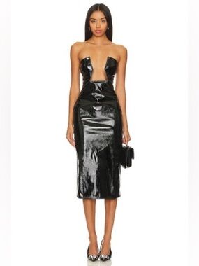Superdown Julia Faux Patent Leather Dress